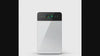 Action demonstration of the DreamerHaven HEPA-13 filter capturing smoke and airborne pollutants, showing rapid air purification and real-time air quality sensor updates.